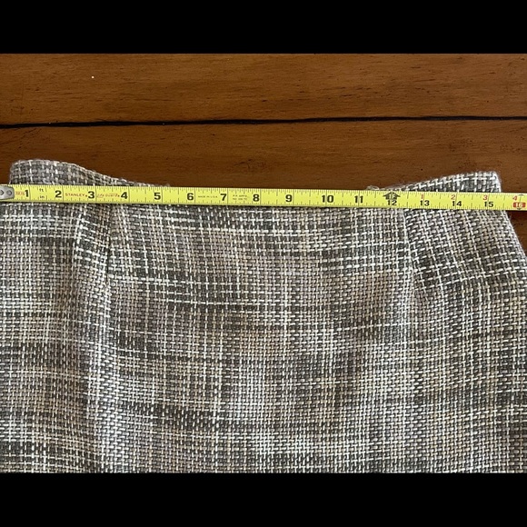 Georgiou Cream/Olive/Gold Tweed Blazer and Shirt Suit, Size 10 - Picture 10 of 16